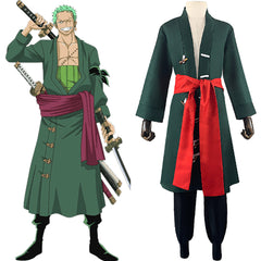 One Piece Roronoa Zoro Green Set Cosplay Costume Outfits Halloween Carnival Suit