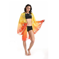 Agatsuma Zenitsu Yellow Robe Beach Swimsuit Set Cosplay Costume