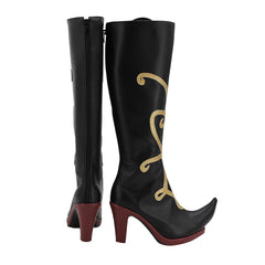 Frozen Princess Anna Cosplay Black Shoes Boots Halloween Props