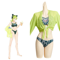 Anime Cujoh Green Swimsuit Cosplay Costume Outfits Halloween Carnival Suit