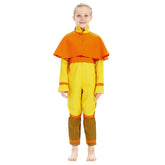 Kids Children Avatar: The Last Airbender Aang Yellow Jumpsuit Outfits Cosplay Costume Halloween Carnival Suit