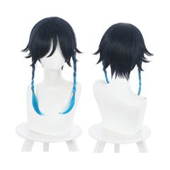 Genshin Impact Heat Resistant Synthetic Hair Venti Carnival Halloween Party Props Cosplay Wig