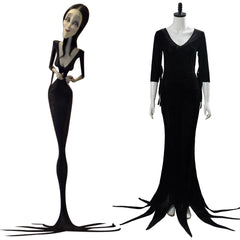 TV Morticia Black Dress Cosplay Costume Outfit Halloweem Suit 信息