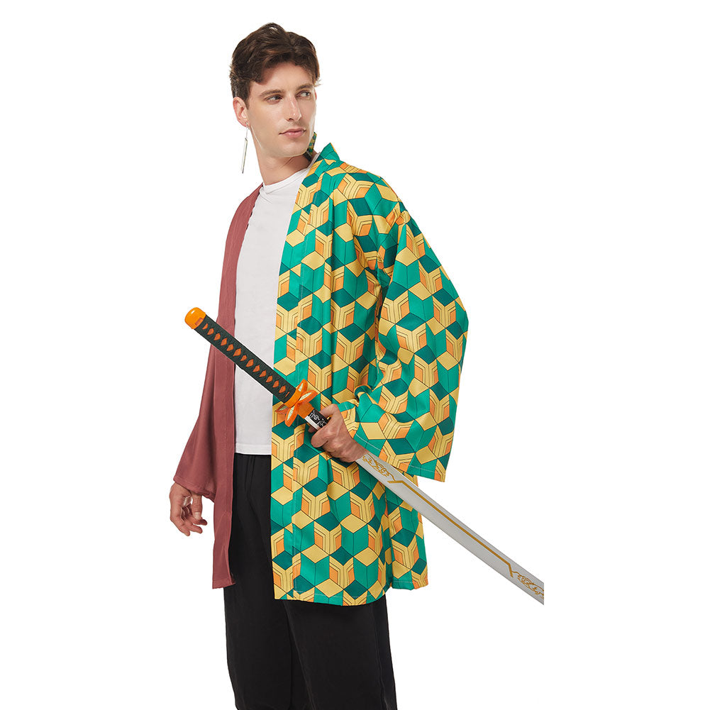 Tomioka Giyuu Cosplay Costumes Halloween Carnival Suit with Earrings Belt