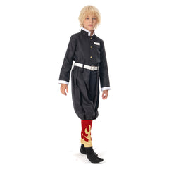 Kids Children Rengoku Kyoujurou Top Pants Cloak Outfits Cosplay Costume Halloween Carnival Suit