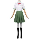 Suzume no Tojimari Suzume Green Skirt School Uniform Set Outfits Cosplay Costume
