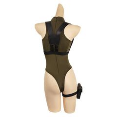 Game Street Fighter(SF) Cammy Green Initial Outfits Cosplay Costume Halloween Carnival Suit