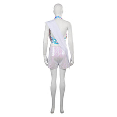 Movie Barbie 2023 Margot Robbie Barbie Beads Sequin Outfits  Cosplay Costume Halloween Carnival Suit