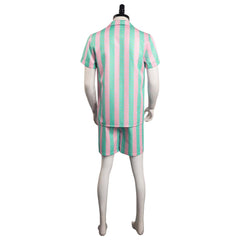 Movie Barbie 2023 Ken Outfits Green Beach Shirt Cosplay Costume Halloween Carnival Party Suit