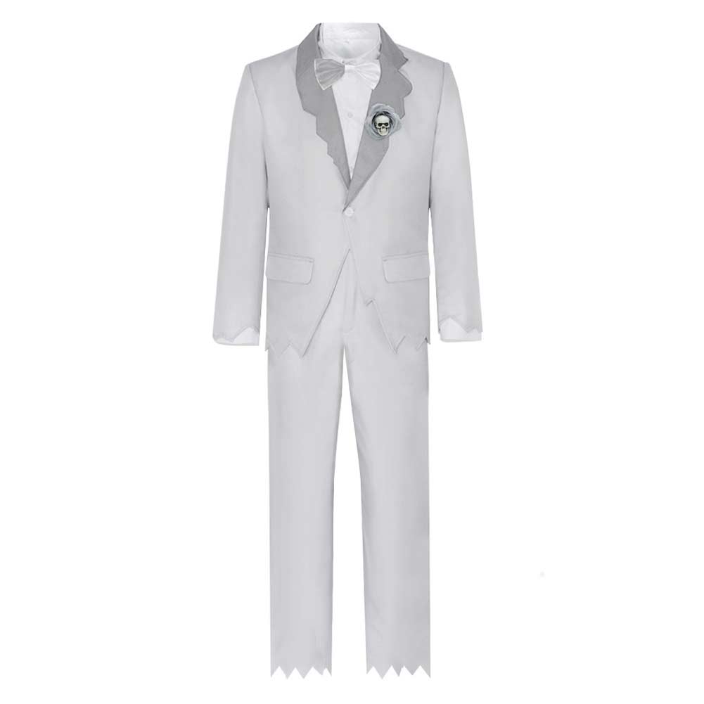 Movie Corpse Bride Victor White Uniform Set Outfits Cosplay Costume Halloween Carnival Suit