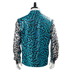 TV Tiger King Joe Exotic Blue Cosplay Costume Adult Men Shirt Halloween Carnival Costume