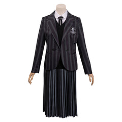 Jenna Ortega Black School Uniform Cosplay Costume Outfits Halloween Carnival Suit