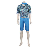 Movie Barbie 2023 Ken Blue Beach Shirt Outfits Cosplay Costume Halloween Carnival Suit