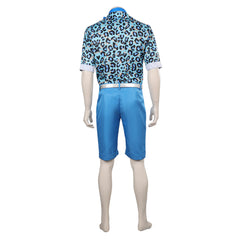 Movie Barbie 2023 Ken Blue Beach Shirt Outfits Cosplay Costume Halloween Carnival Suit
