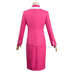 2023 Barbie Margot Robbie Barbie Pink Uniform Skirt Set Outfits Cosplay Costume Halloween Carnival Suit