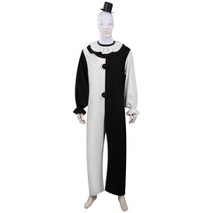 Movie Terrifier 2 Art the Clown Cosplay Costume Jumpsuit Hat Outfits Halloween Carnival Suit