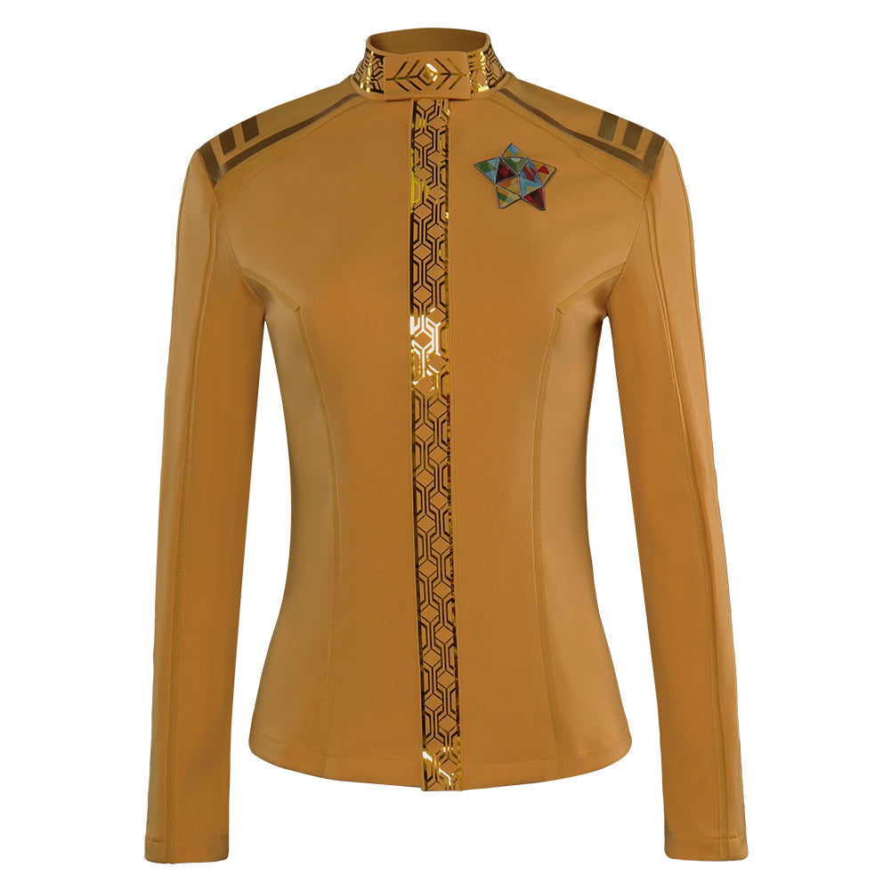 TV Star Trek: Strange New Worlds Una Chin-Riley Yellow Uniform Outfits Cosplay Costume Halloween Carnival Suit