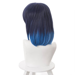 Hashibira Inosuke Black Blue Wig Cosplay Accessories Halloween Party Props