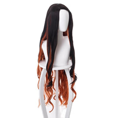 Nezuko Black Long Wig Cosplay Accessories Carnival Props