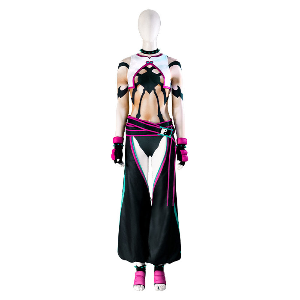 Game Street Fighter Juri Cosplay Costume Outfits Halloween