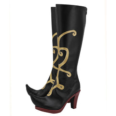Frozen Princess Anna Cosplay Black Shoes Boots Halloween Props
