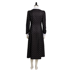Jenna Ortega Black Polka Dot Dress Outfits Cosplay Costume Halloween Carnival Suit