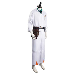 Movie Back To The Future Doc Brown Lab Coat Jumpsuit Outfits Cosplay Costume Suit