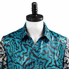 TV Tiger King Joe Exotic Blue Cosplay Costume Adult Men Shirt Halloween Carnival Costume