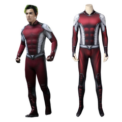 TV Titans Beast Boy Red Jumpsuit Cosplay Costume Outfits Halloween Carnival Suit