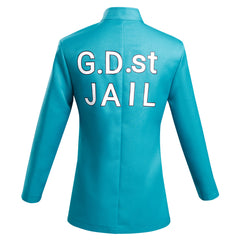 Jolyne Cujoh Blue Jacket Coat Cosplay Costume Halloween Carnival Suit
