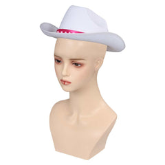Kids Children Movie Barbie 2023 Margot Robbie Barbie White Western Cowboy Hat Cosplay Cap Accessories