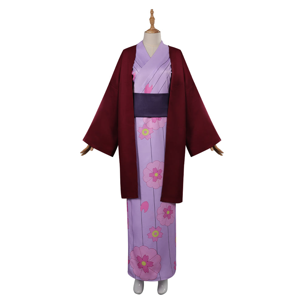 Demon Slayer Kanroji Mitsuri Cosplay Costume Kimono Outfits Halloween Carnival Party Disguise Suit