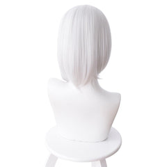 Game Overwatch Ashe Short Straight Cosplay Wig Silver White Halloween Props