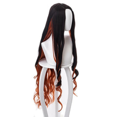 Nezuko Kamado Black Long Wig Cosplay Accessories Carnival Props