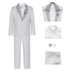 Movie Corpse Bride Victor White Uniform Set Outfits Cosplay Costume Halloween Carnival Suit
