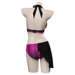 LoL Jinx Swimsuit Cosplay Costume Two-Piece Swimwear Outfits Halloween Carnival Suit