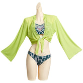 Jolyne Cujoh Green Swimsuit Cosplay Costume Outfits Halloween Carnival Suit