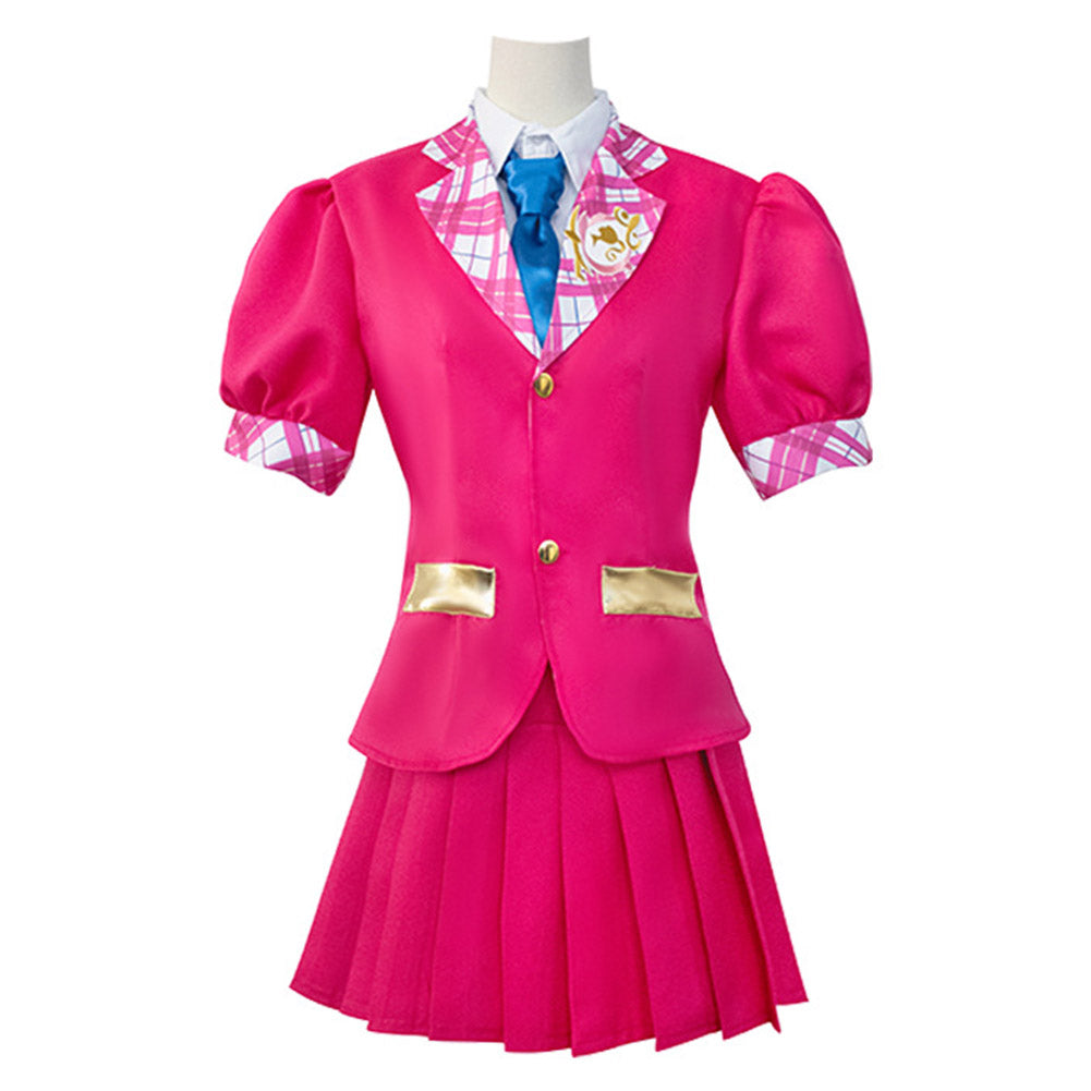 Movie Barbie:Princess Charm School Sophia Outfits Pink School Uniform