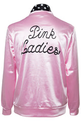 Grease Pink Ladies Silks and Satins Jacket Costume Women Halloween Carnival Suit