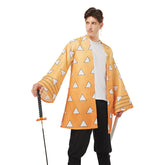 Zenitsu Cosplay Costumes Halloween Carnival Suit With Earrings Belt