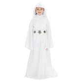 Kids Girls Movie Star Wars Leia Princess Cosplay Costume Halloween Carnival Suit