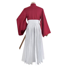 Rurouni Kenshin Himura Kenshin Red White Kimono Set Outfits Cosplay Costume