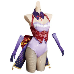 Game Genshin Impact Baal Raiden Shogun Cosplay Costume Bunny Girl Jumpsuit Outfits Halloween Carnival Suit -COSHDUK