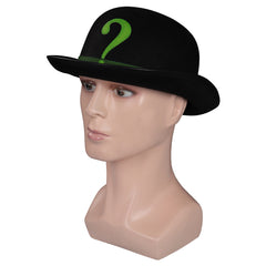 The Batman Riddler Edward Nashton Question Mark Cosplay Hat Cap Halloween Accessories Props
