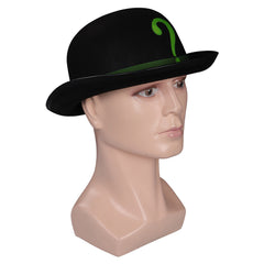 The Batman Riddler Edward Nashton Question Mark Cosplay Hat Cap Halloween Accessories Props