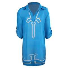 The Legend of Zelda Cosplay Costume Beach Shirt Blouse Swimsuit Kimono Bohemian Floral Print Loose Casual Top  Outfits Halloween Carnival Suit