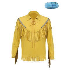 Adult 70S Hippie Cosplay Costume Retro Shirt Headband Fancy Dress Outfits Halloween Carnival Suit