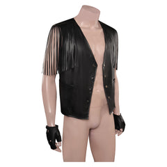 Movie Barbie 2023 Ken Outfits Black Vest Cosplay Costume Halloween Carnival Suit
