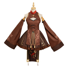 Game Genshin Impact Hu Tao Cosplay Costume Zombie Dress Outfits Halloween Carnival Suit-Coshduk