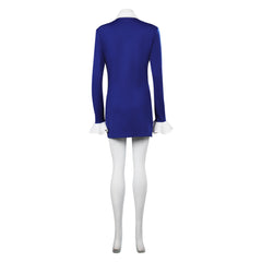 Movie Barbie 2023 Margot Robbie Barbie Outfits Blue Uniform Dress Cosplay Costume Halloween Carnival Suit